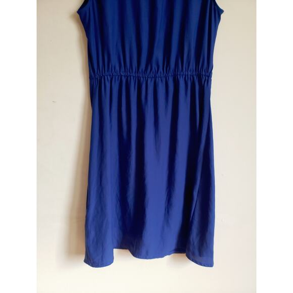 H&M Zip Front Skater Dress Blue Size 14 - Picture 6 of 8